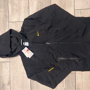 Nocta X Nike tech fleece Black Hoodie with Yellow Logo kids L